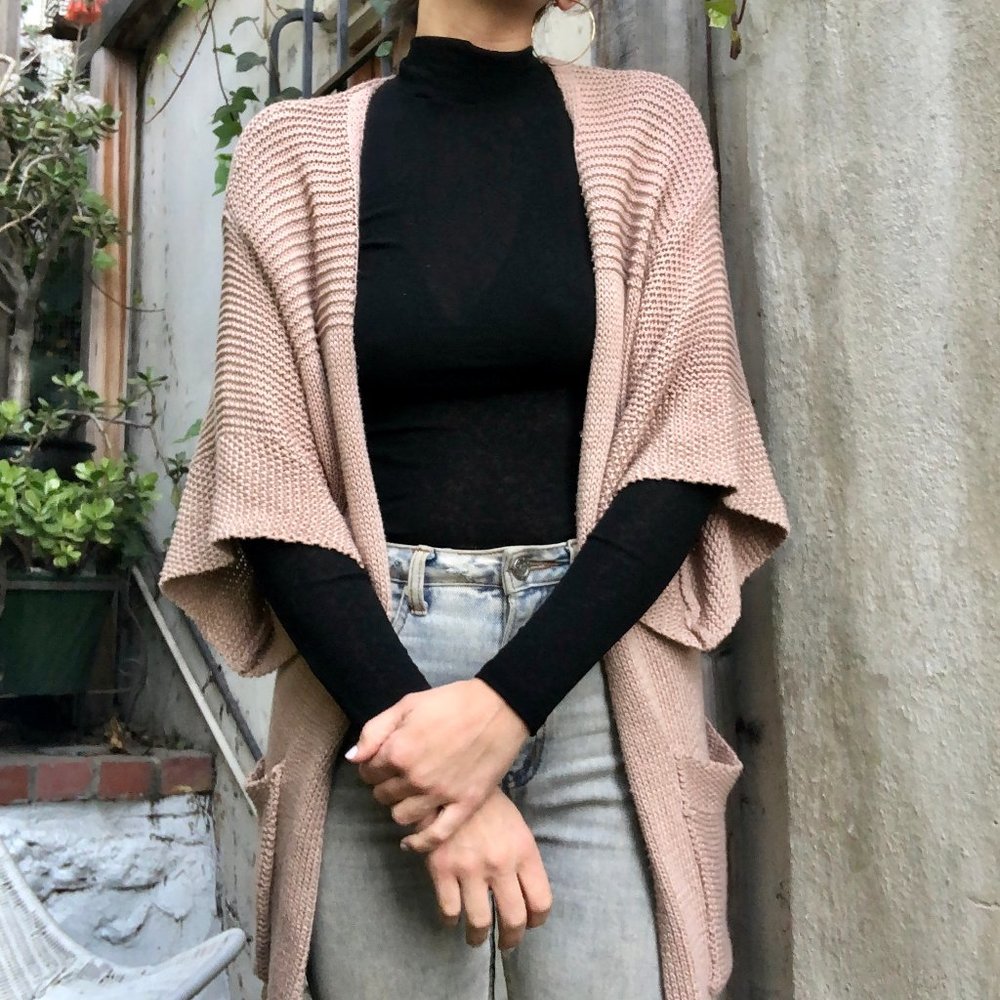 Topshop long oversized knit cardigan